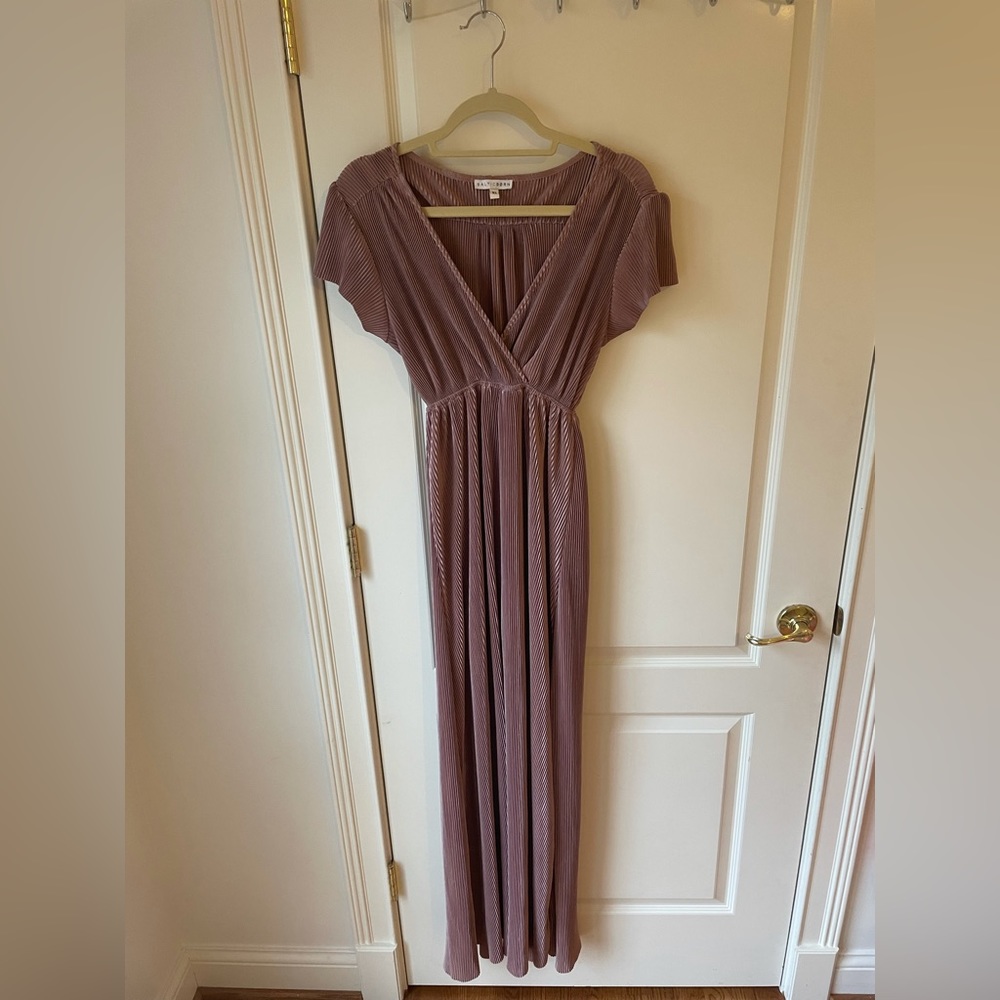 Baltic Born Athena Rose Pleated maxi dress- XS